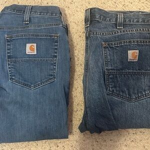 Carhartt Dark Blue Denim Bootcut Jeans